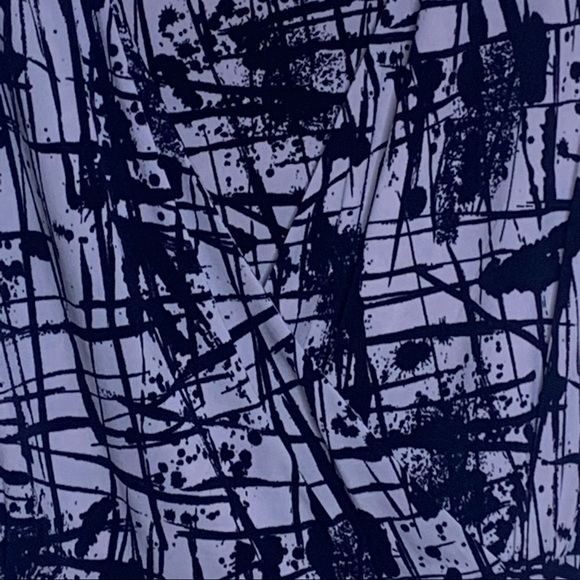 GLAMOUR Aline Black And White Abstract Print Knee Length Tie Waist Dress - Picture 5 of 9